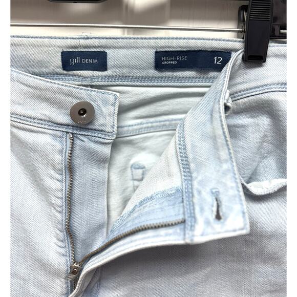 J.Jill Jeans, High Rise Cropped, Light Wash, Stretch, Women's Size 12 - Picture 2 of 6